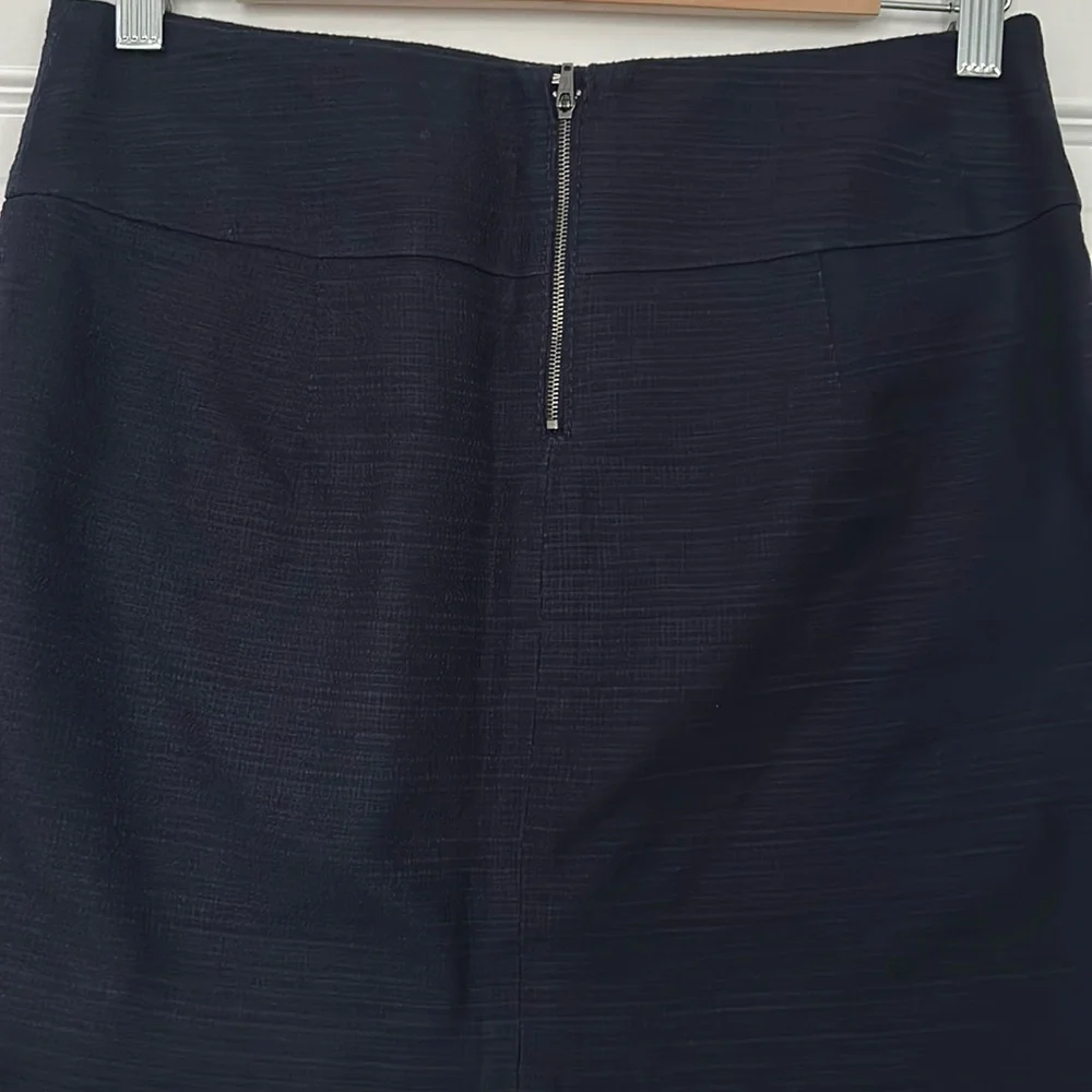 J. Crew Textured Cotton Mini Skirt Navy Size 2